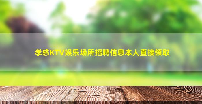 孝感KTV娱乐场所招聘信息本人直接领取